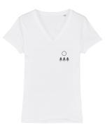 Circle Sun - black forest (chest) Tricou mânecă scurtă guler V Damă Evoker