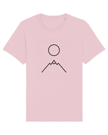 Circle Sun - black mountain Cotton Pink