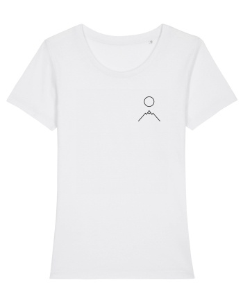 Circle Sun - black mountain (chest) White