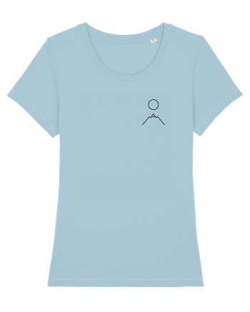 Circle Sun - black mountain (chest) Sky Blue