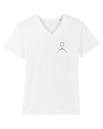 Circle Sun - black mountain (chest) White