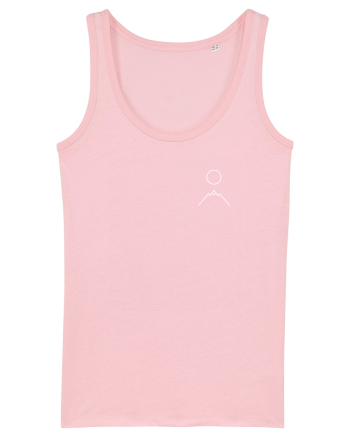 Circle Sun - white mountain (chest) Cotton Pink