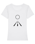 Circle Sun - black road Tricou mânecă scurtă guler larg fitted Damă Expresser