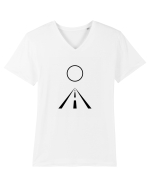 Circle Sun - black road Tricou mânecă scurtă guler V Bărbat Presenter