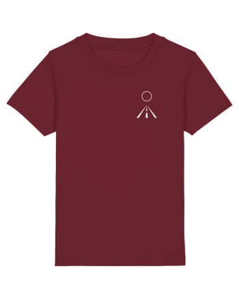Circle Sun - white road (chest) Burgundy