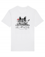 Coffee, Cats & Books Tricou mânecă scurtă Unisex Rocker