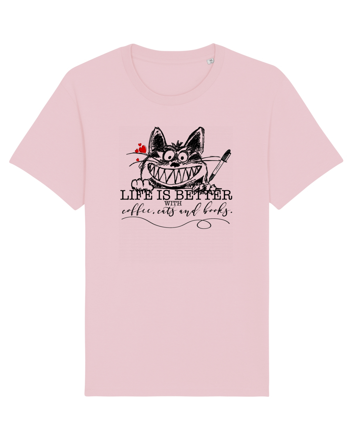 Tricou mânecă scurtă Unisex Rocker Cotton Pink