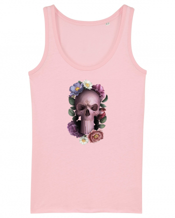 Craniu cu flori punishskull 02 Cotton Pink