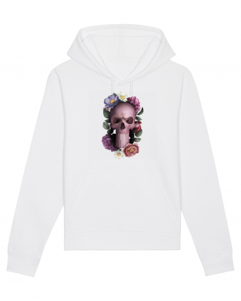 Craniu cu flori punishskull 02 White