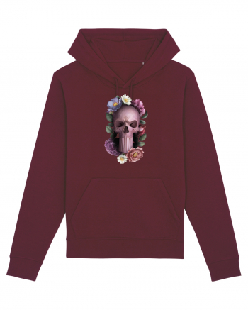 Craniu cu flori punishskull 02 Burgundy