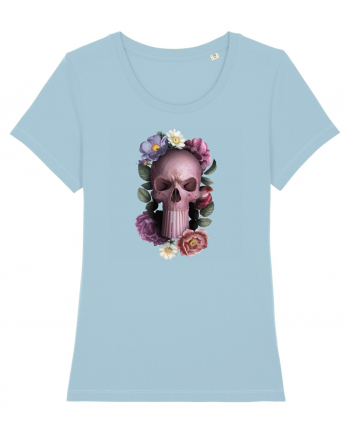 Craniu cu flori punishskull 02 Sky Blue