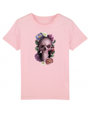 Craniu cu flori punishskull 02 Cotton Pink