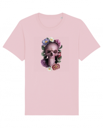 Craniu cu flori punishskull 02 Cotton Pink