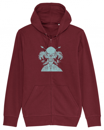 green skull Burgundy