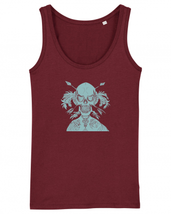 green skull Burgundy