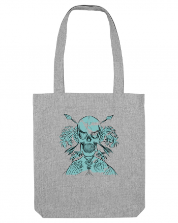  fighter skull Heather Grey