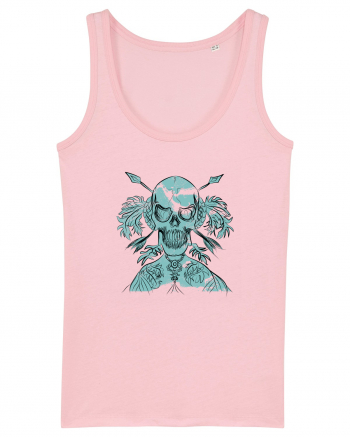  fighter skull Cotton Pink