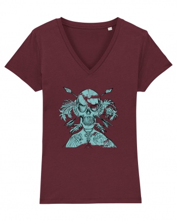  fighter skull Burgundy