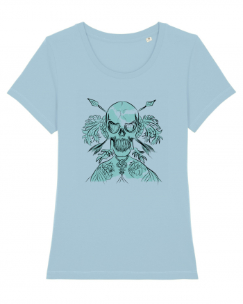  fighter skull Sky Blue