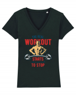 Real Workout Tricou mânecă scurtă guler V Damă Evoker