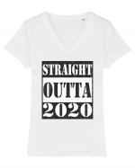 Straight Outta 2020 Tricou mânecă scurtă guler V Damă Evoker