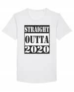 Straight Outta 2020 Tricou mânecă scurtă guler larg Bărbat Skater