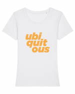 ubiquitous Tricou mânecă scurtă guler larg fitted Damă Expresser