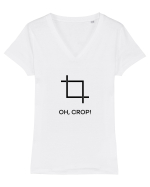 La naiba! Tricou mânecă scurtă guler V Damă Evoker