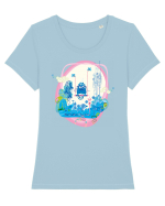 hinta Tricou mânecă scurtă guler larg fitted Damă Expresser