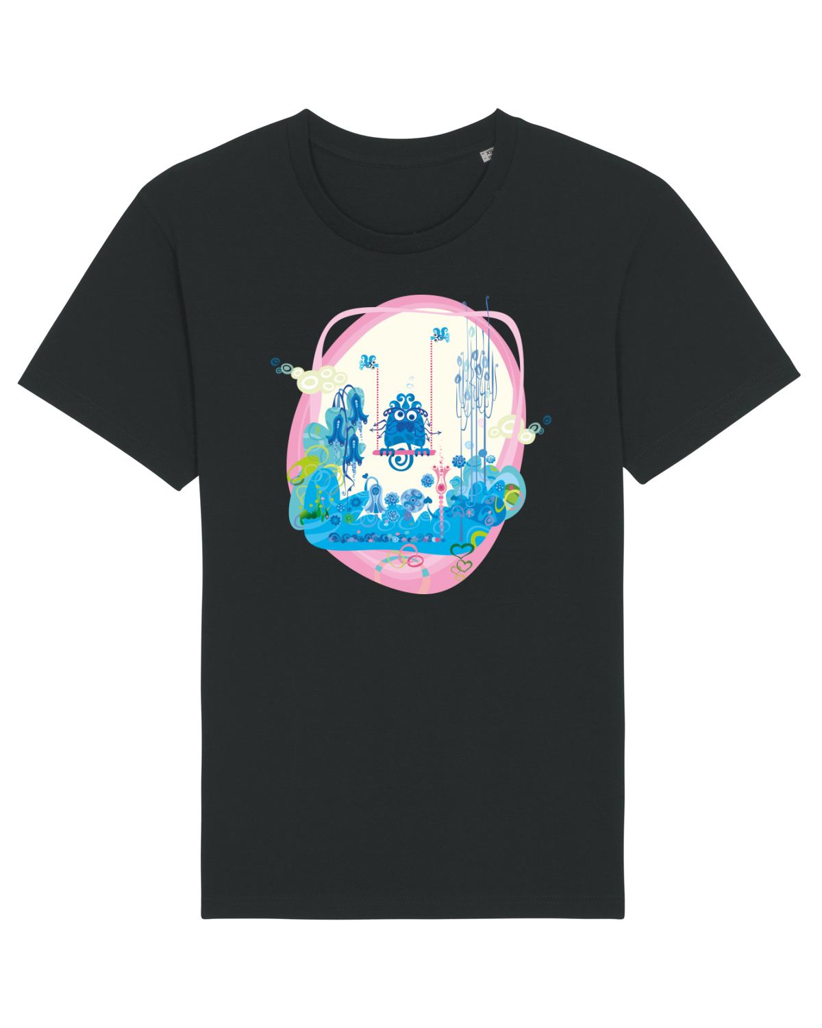 Tricou mânecă scurtă Unisex Rocker Black