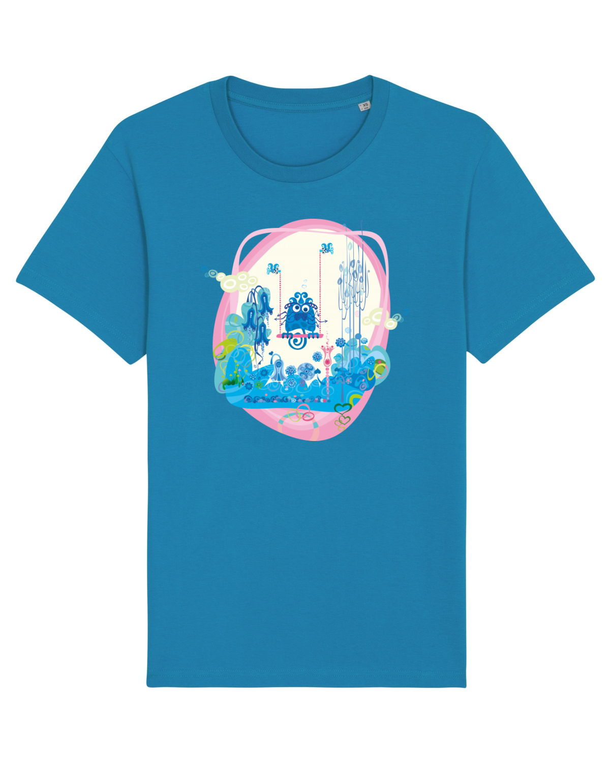 Tricou mânecă scurtă Unisex Rocker Azur