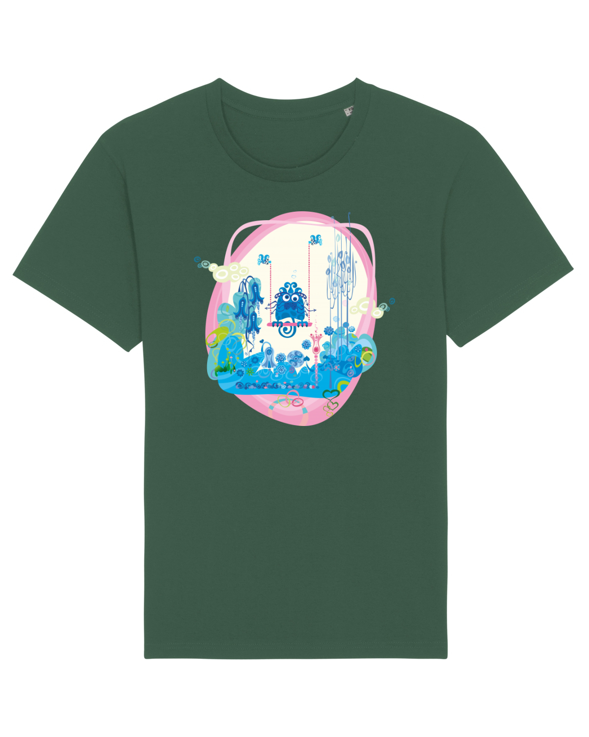 Tricou mânecă scurtă Unisex Rocker Bottle Green