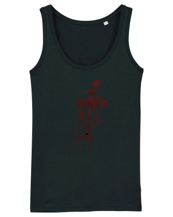Rose and Hand  Black