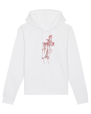Rose and Hand  White