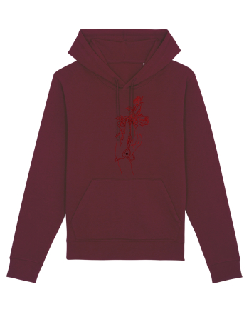 Rose and Hand  Burgundy