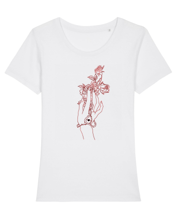 Rose and Hand  White