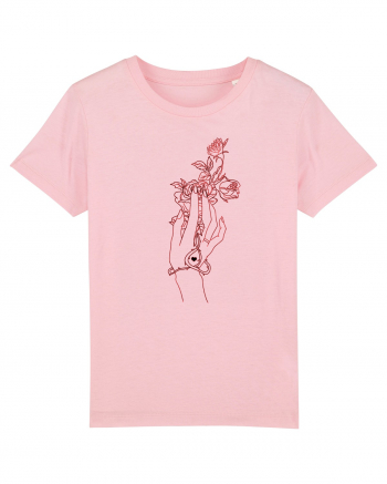 Rose and Hand  Cotton Pink