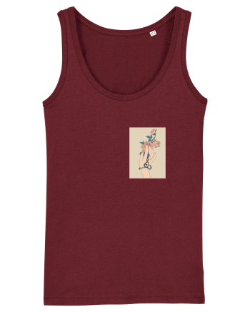 Rose and Hand  Burgundy