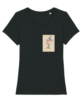 Rose and Hand  Black