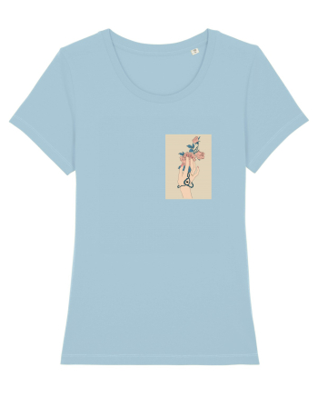 Rose and Hand  Sky Blue