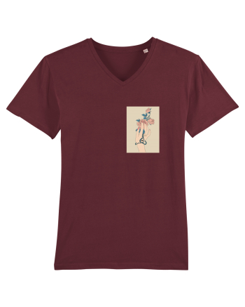 Rose and Hand  Burgundy