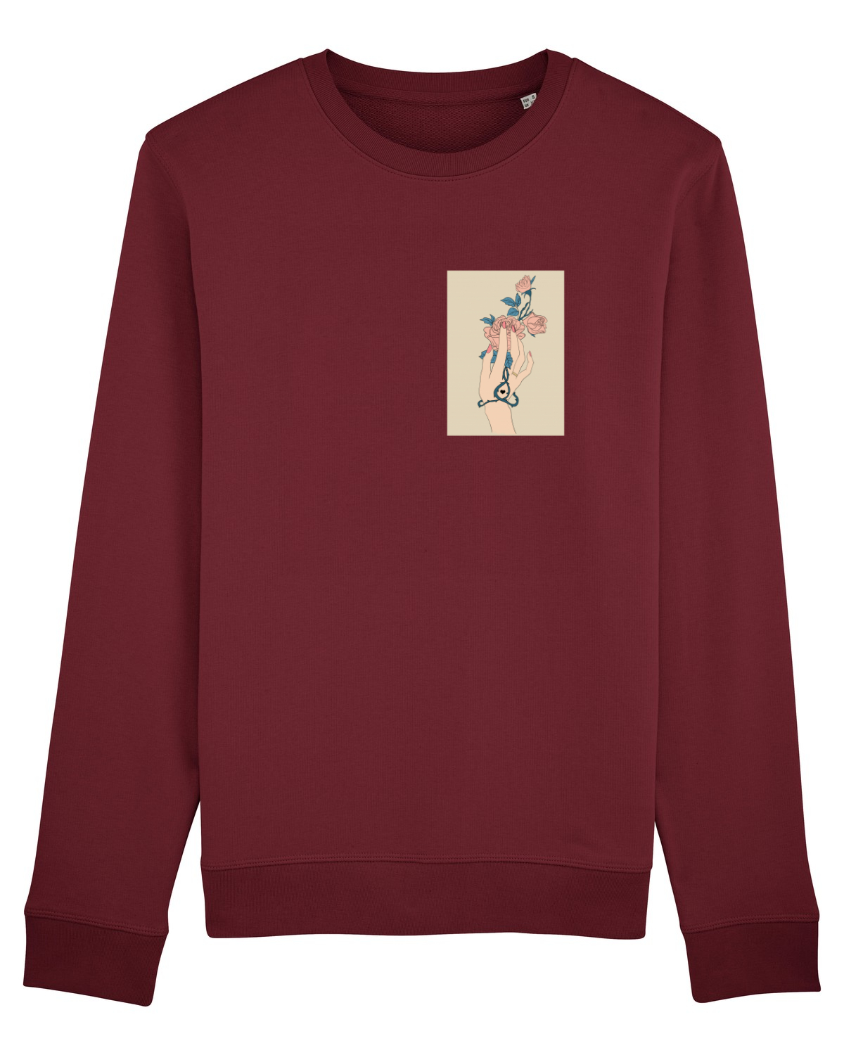 Bluză mânecă lungă Unisex Rise Burgundy