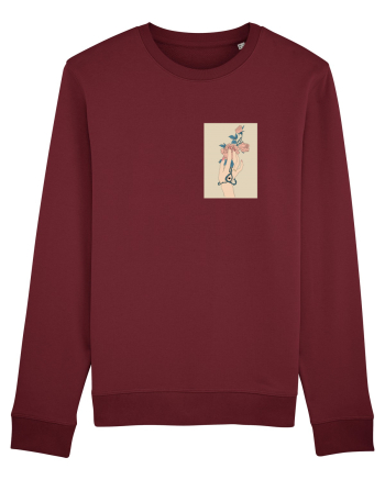 Rose and Hand  Burgundy