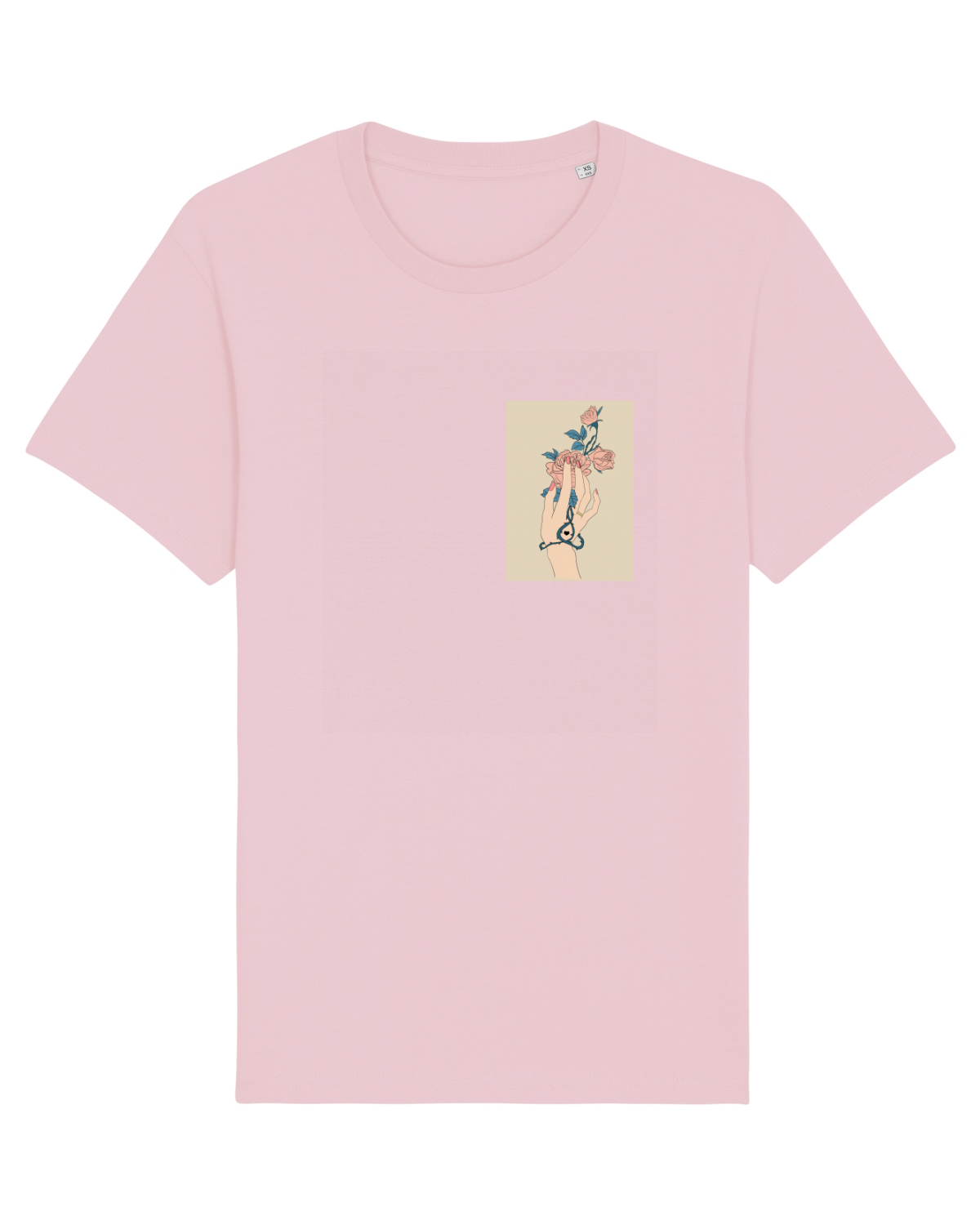 Tricou mânecă scurtă Unisex Rocker Cotton Pink