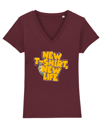 New t-shirt, new life Burgundy