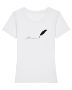 Am facut pana Tricou mânecă scurtă guler larg fitted Damă Expresser