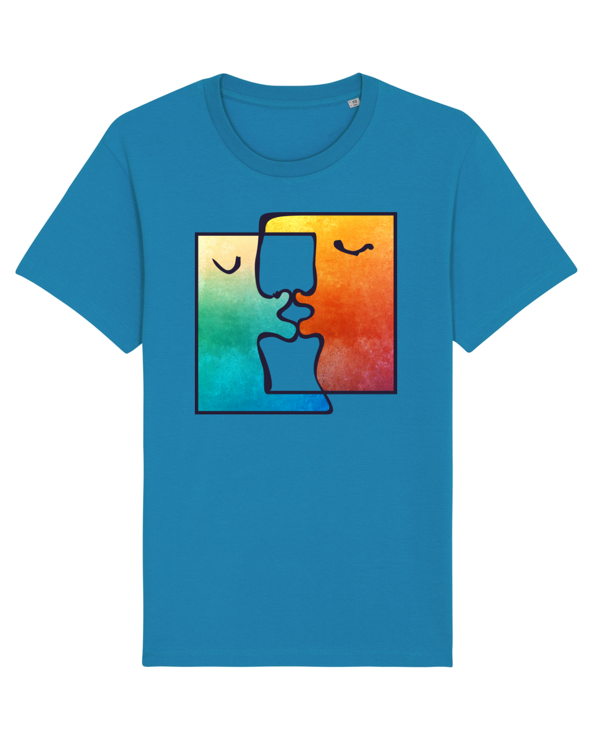 Tricou mânecă scurtă Unisex Rocker Azur