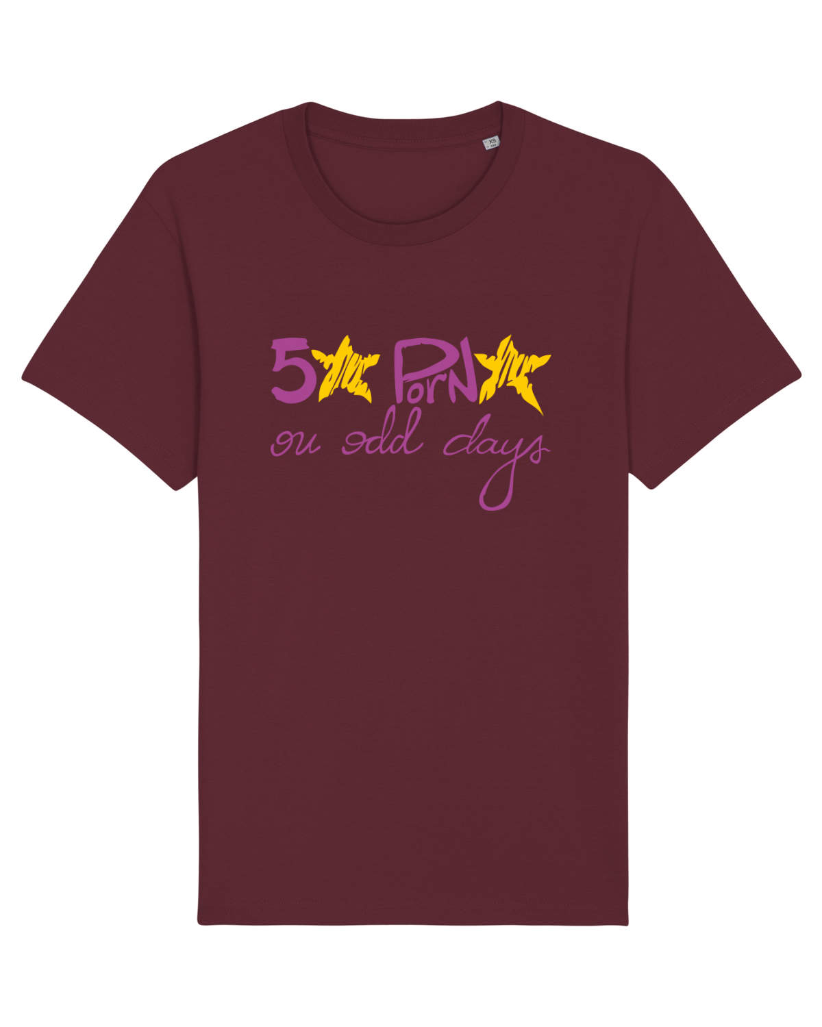 Tricou mânecă scurtă Unisex Rocker Burgundy