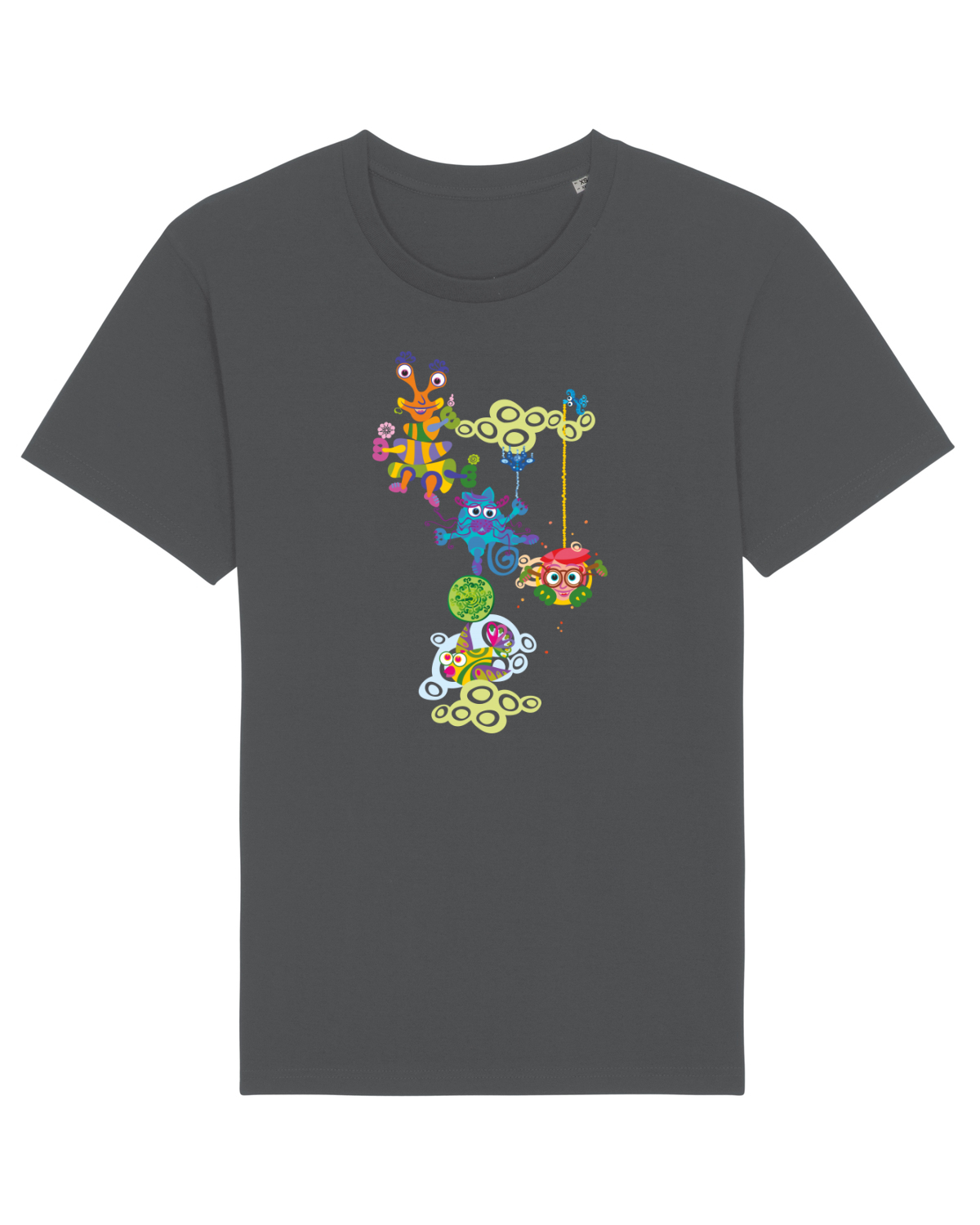 Tricou mânecă scurtă Unisex Rocker Anthracite