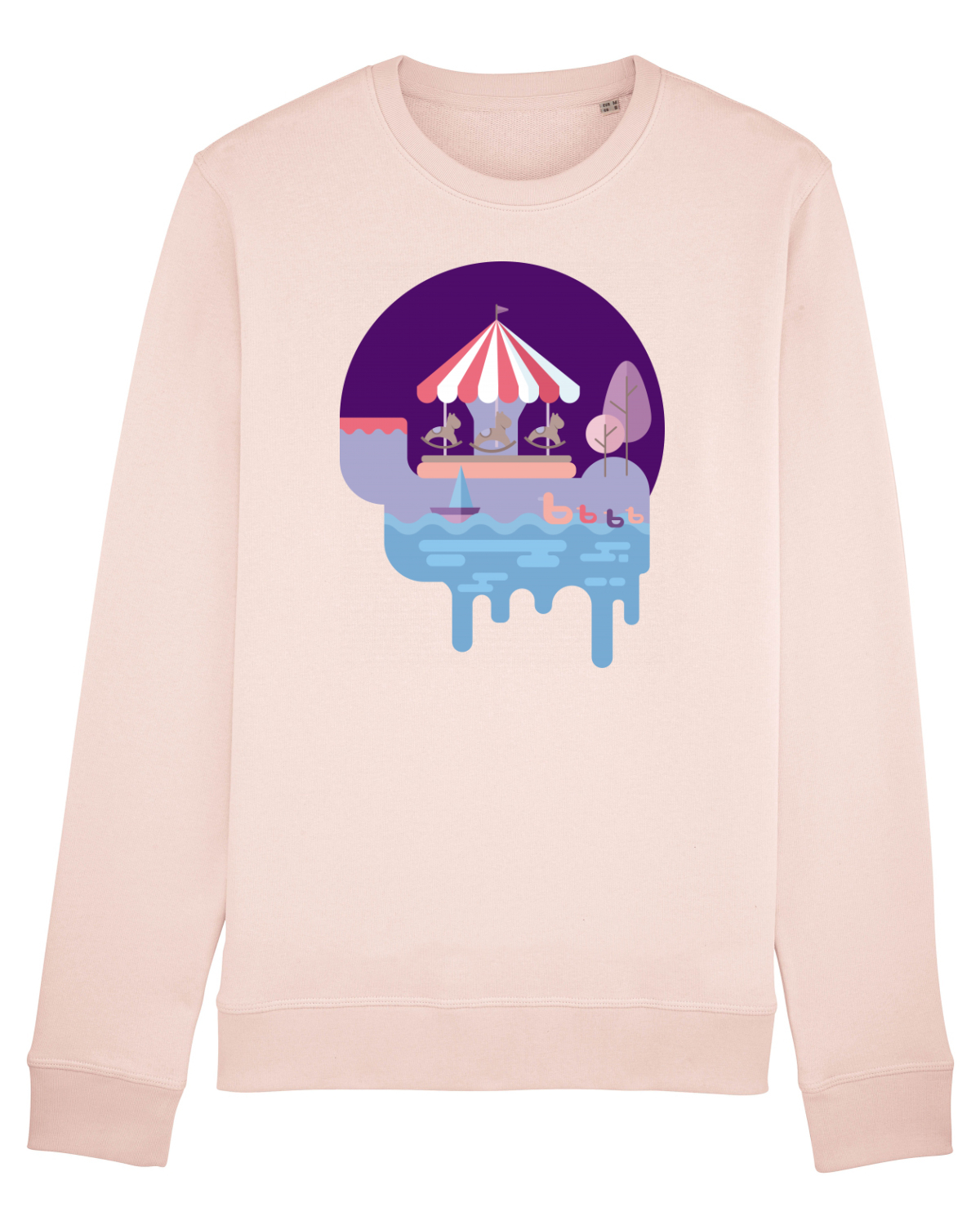 Bluză mânecă lungă Unisex Rise Candy Pink